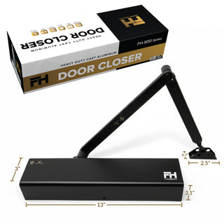 Heavy Duty Aluminum Commercial Door Closer - Matte Black