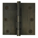 3.5 x 3.5 Inch Solid Brass Ball Bearing Door Hinge - Antique Brass (US5)
