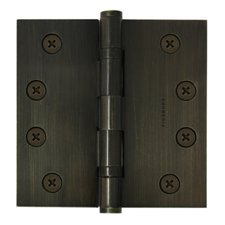 4.5 x 4.5 Inch Solid Brass Ball Bearing Door Hinge - Antique Brass (US5)