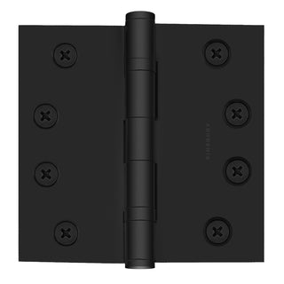 4.5 x 4.5 Inch Solid Brass Ball Bearing Door Hinge - Flat Black (US19) - Finsbury Hardware