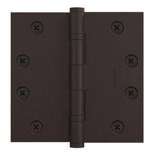 4.5 x 4.5 Inch Solid Brass Ball Bearing Door Hinge - Oil-Rubbed Bronze (US10B) - Finsbury Hardware