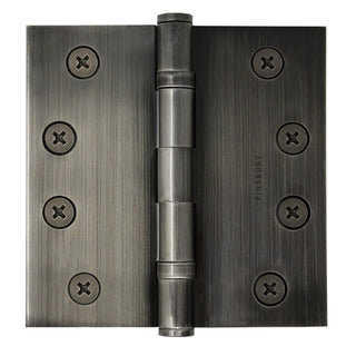 4x4 Inch Solid Brass Ball Bearing Door Hinge - Pewter (US17A) - Finsbury Hardware 