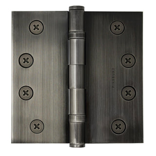 4x4 Inch Solid Brass Ball Bearing Door Hinge - Pewter (US17A) - Finsbury Hardware