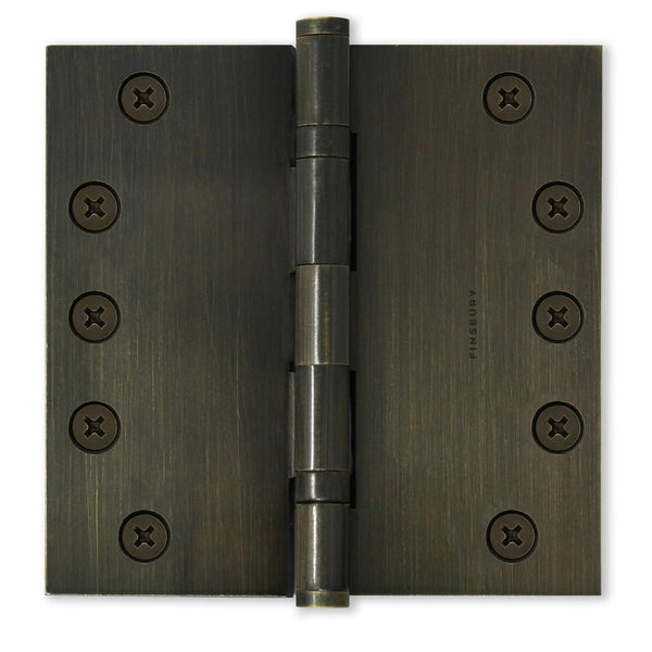 5x5 Inch Solid Brass Ball Bearing Door Hinge - Antique Brass (US5)