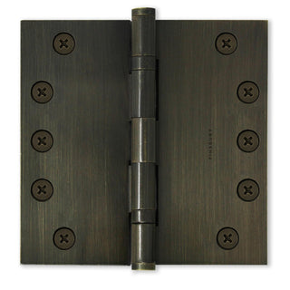 5x5 Inch Solid Brass Ball Bearing Door Hinge - Antique Brass (US5) - Finsbury Hardware