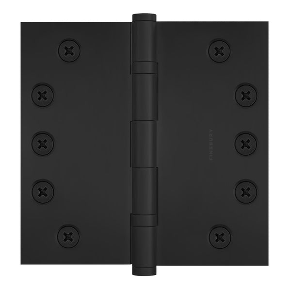 5x5 Inch Solid Brass Ball Bearing Door Hinge - Flat Black (US19)