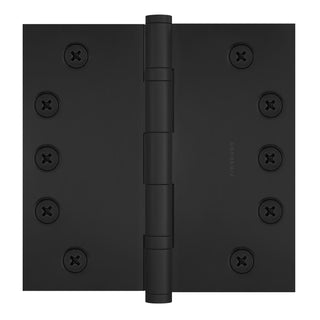 5x5 Inch Solid Brass Ball Bearing Door Hinge - Flat Black (US19) - Finsbury Hardware