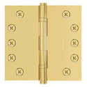 5x5 Inch Solid Brass Ball Bearing Door Hinge - Polished Brass (US3)