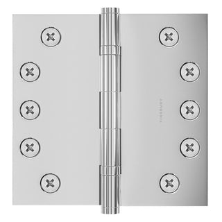 5x5 Inch Solid Brass Ball Bearing Door Hinge - Polished Chrome (US26)