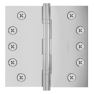 5x5 Inch Solid Brass Ball Bearing Door Hinge - Polished Chrome (US26) - Finsbury Hardware