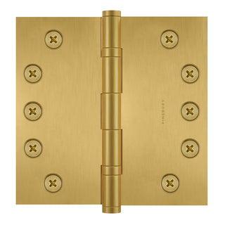 5x5 Inch Solid Brass Ball Bearing Door Hinge - Satin Brass (US4)