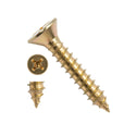 Solid brass #12 wood screws, unlacquered