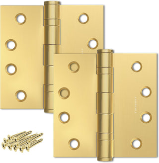 4.5" x 4.5" NRP steel ball bearing hinge, Matte Gold