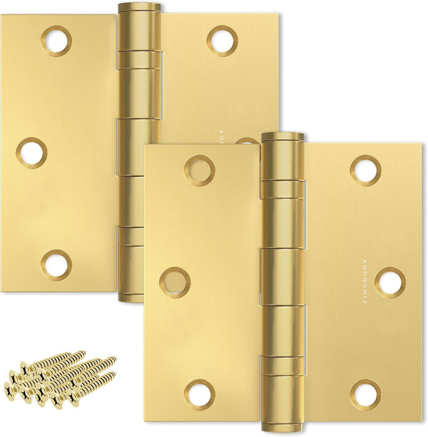 3" x 3" NRP steel ball bearing hinge, Matte Gold