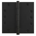 6x6 Inch Solid Brass Ball Bearing Door Hinge - Flat Black (US19)