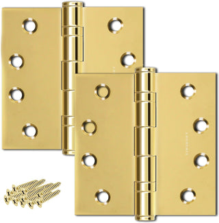 4.5" x 4.5" NRP steel ball bearing hinge, Polished Gold