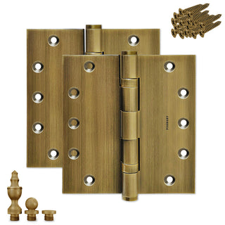 6x6 solid brass door hinge, French Antique