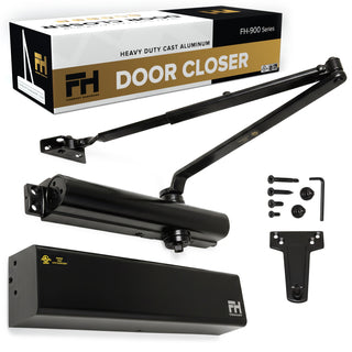 Heavy Duty Aluminum Commercial Door Closer - Matte Black