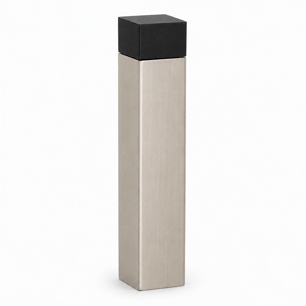 3" 1/8” Wall-Mount Square Door Stop – Solid Brass, Residential Grade, Satin Nickel (US15)