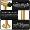 Heavy Duty 6″ Floor-Mount Door Stop – Solid Brass, Commercial Grade (Satin Brass)