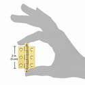 2" x 1-1/2" Cabinet Hinge, w/ Ball Tips, Solid Brass - Polished Brass - 1 Pair