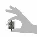2" x 1-1/2" Cabinet Hinge, w/ Ball Tips, Solid Brass - Pewter - 1 Pair