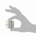 2" x 1-1/2" Cabinet Hinge, w/ Ball Tips, Solid Brass - Satin Nickel - 1 Pair