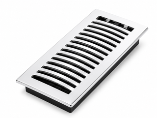 Modern Floor Vent with Adjustable Air Flow – Standard 4"×10" – Satin Nickel Finish (US15)