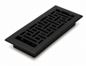 Floor Vent with Geometric Design and Adjustable Air Flow – Standard 4"×10" – Matte Black Finish (US19)