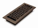 Floor Vent with Geometric Design and Adjustable Air Flow – Standard 4"×10" – Bronze Finish