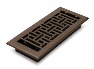 Floor Vent with Geometric Design and Adjustable Air Flow – Standard 4"×10" – Bronze Finish