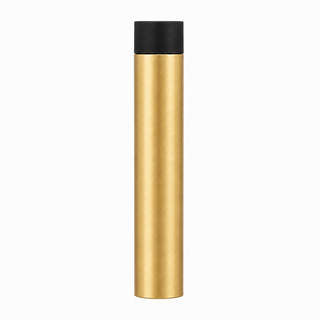 3" Wall-Mount Round Post Door Stop – Solid Brass, Residential Grade, Satin Brass (US4)