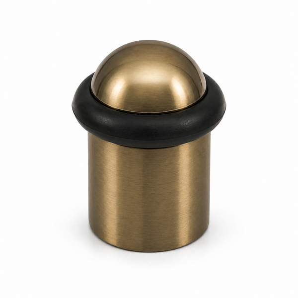 Heavy Duty Solid Brass Floor Door Stop Dome Low Profile 1-3/4" Antique Brass Finish (US5)
