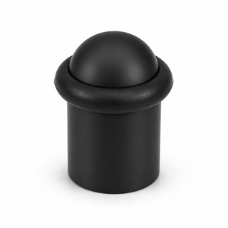 Heavy Duty Solid Brass Floor Door Stop Dome Low Profile 1-3/4" Matte Black Finish (US19)