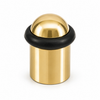 Heavy Duty Solid Brass Floor Door Stop Dome Low Profile 1-3/4" Polished Brass Finish (US3)