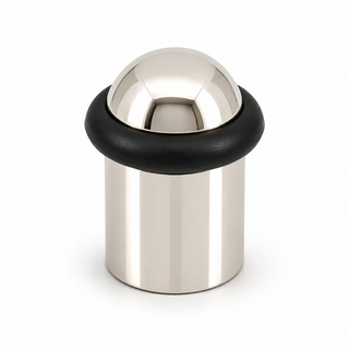 Heavy Duty Solid Brass Floor Door Stop Dome Low Profile 1-3/4" Polished Nickel Finish (US14)