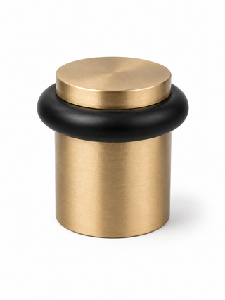Heavy Duty Solid Brass Floor Door Stop Low Profile 1-3/4" Satin Brass Finish (US4)
