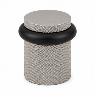 Heavy Duty Solid Brass Floor Door Stop Knurled Low Profile 1-3/4" Satin Brass Finish (US4)