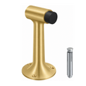 Heavy Duty 6″ Floor-Mount Door Stop – Solid Brass, Commercial Grade (Satin Brass)