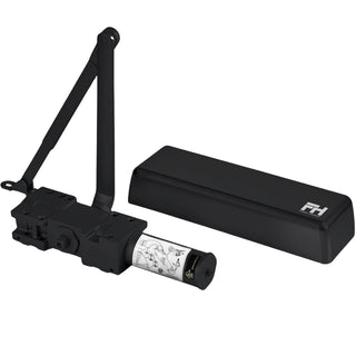 Extra Heavy Duty Commercial Door Closer Cast Iron - Matte Black Finish