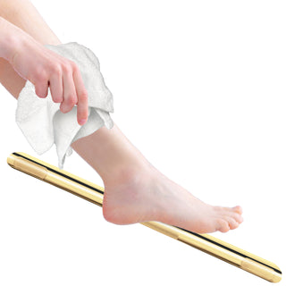 Hotel Style Shower Bar Footrest - Polished Brass Finish