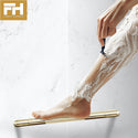Hotel Style Shower Bar Footrest - Polished Brass Finish