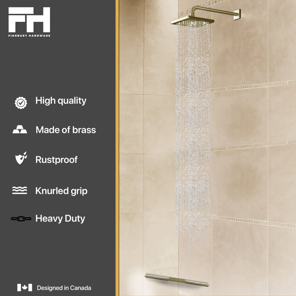 Hotel Style Shower Bar Footrest - Satin Brass Finish