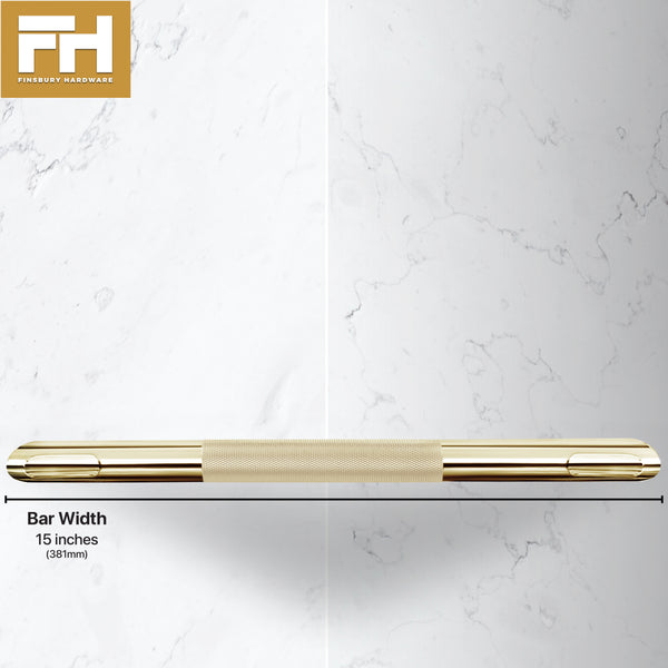 Hotel Style Shower Bar Footrest - Polished Brass Finish