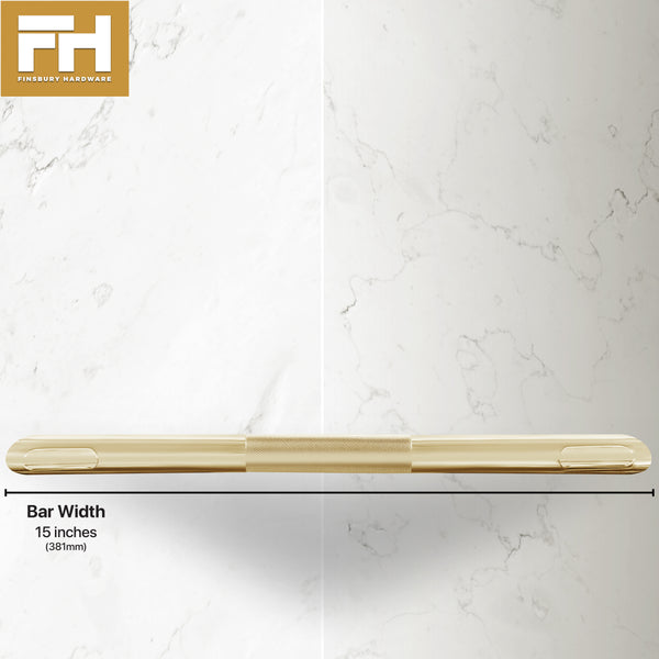 Hotel Style Shower Bar Footrest - Satin Brass Finish