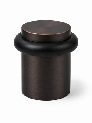 Heavy Duty Solid Brass Floor Door Stop Low Profile 1-3/4" Oil Rubbed Bronze Finish (US10B)