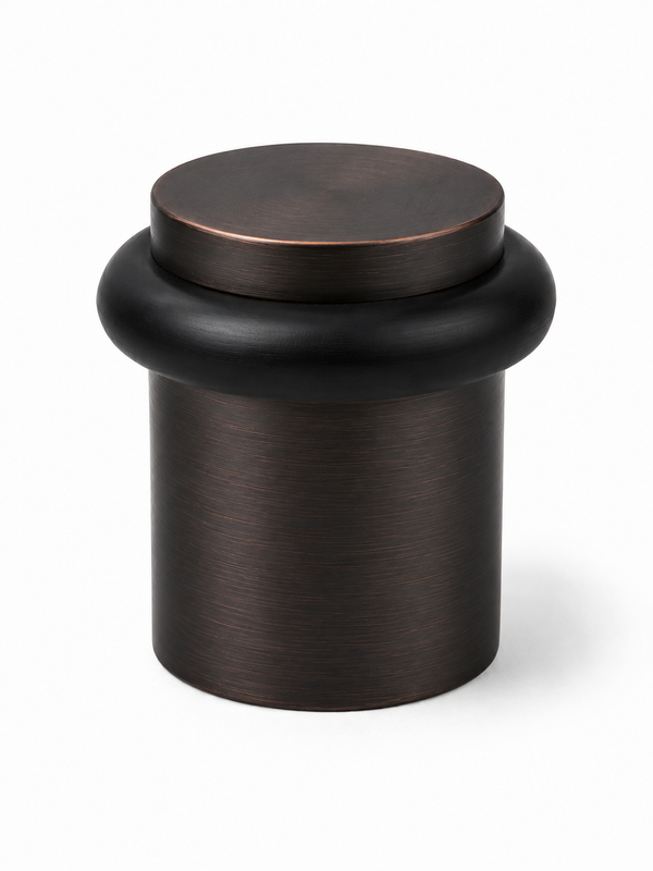 Heavy Duty Solid Brass Floor Door Stop Low Profile 1-3/4" Oil Rubbed Bronze Finish (US10B)