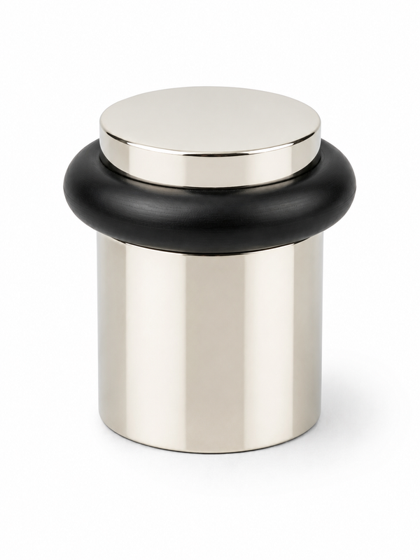 Heavy Duty Solid Brass Floor Door Stop Low Profile 1-3/4" Polished Nickel Finish (US14)