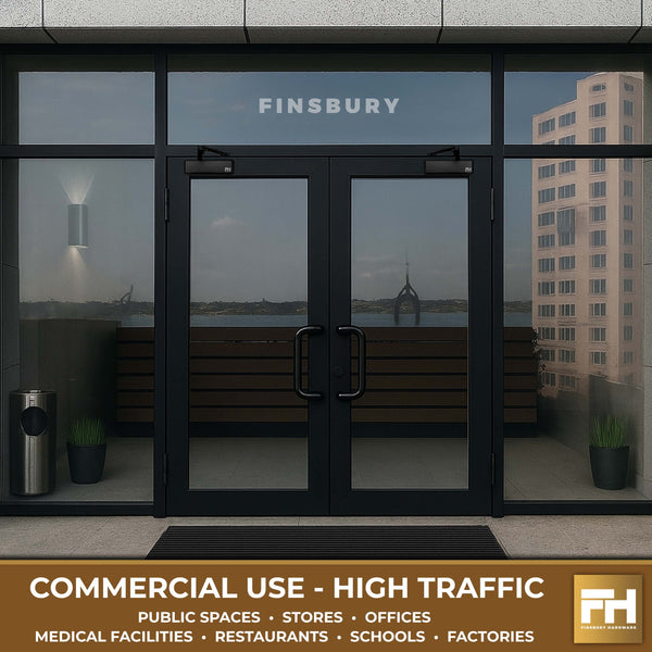 Extra Heavy Duty Commercial Door Closer Cast Iron - Matte Black Finish