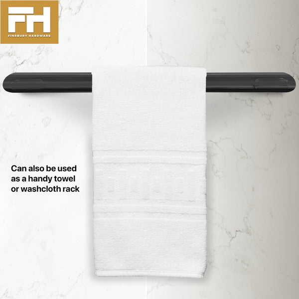 Hotel Style Shower Bar Footrest - Matte Black Finish